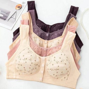 Anti Sagging Front Open Cooling Cotton Bra - Buy More Save More